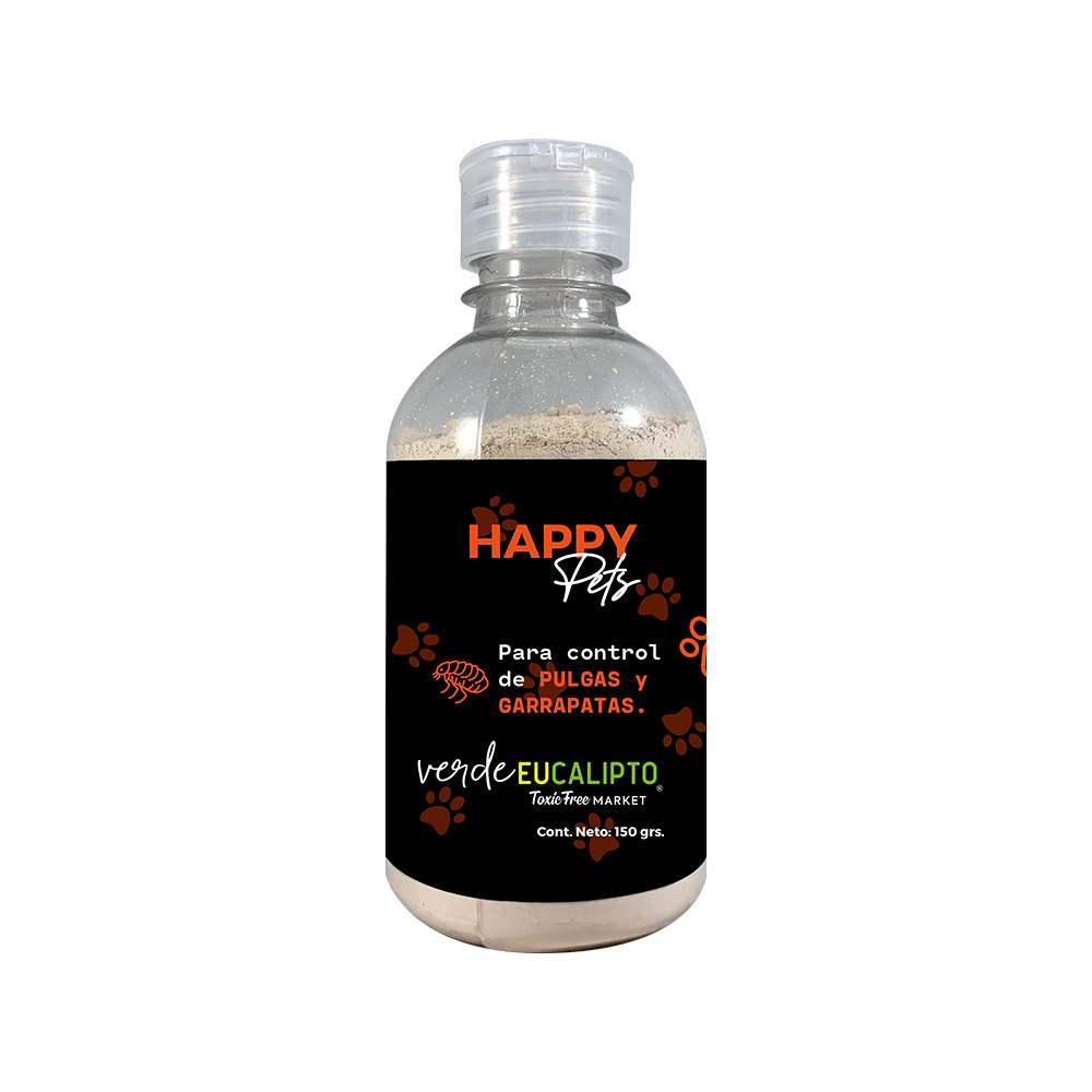 HAPPY PETS CONTROL DE PULGAS Y GARRAPATAS 150 grs.