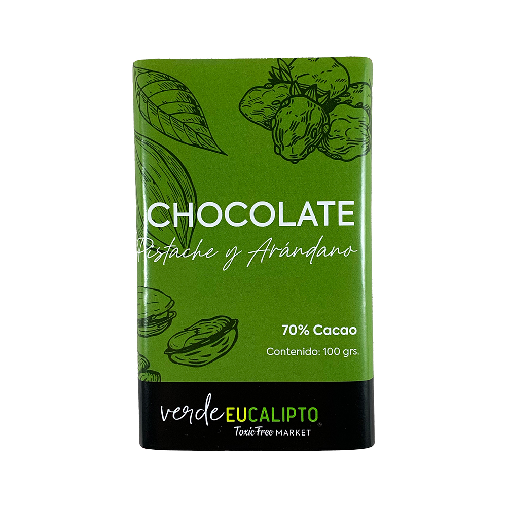 ​CHOCOLATE PISTACHE Y ARÁNDANO 100 grs.