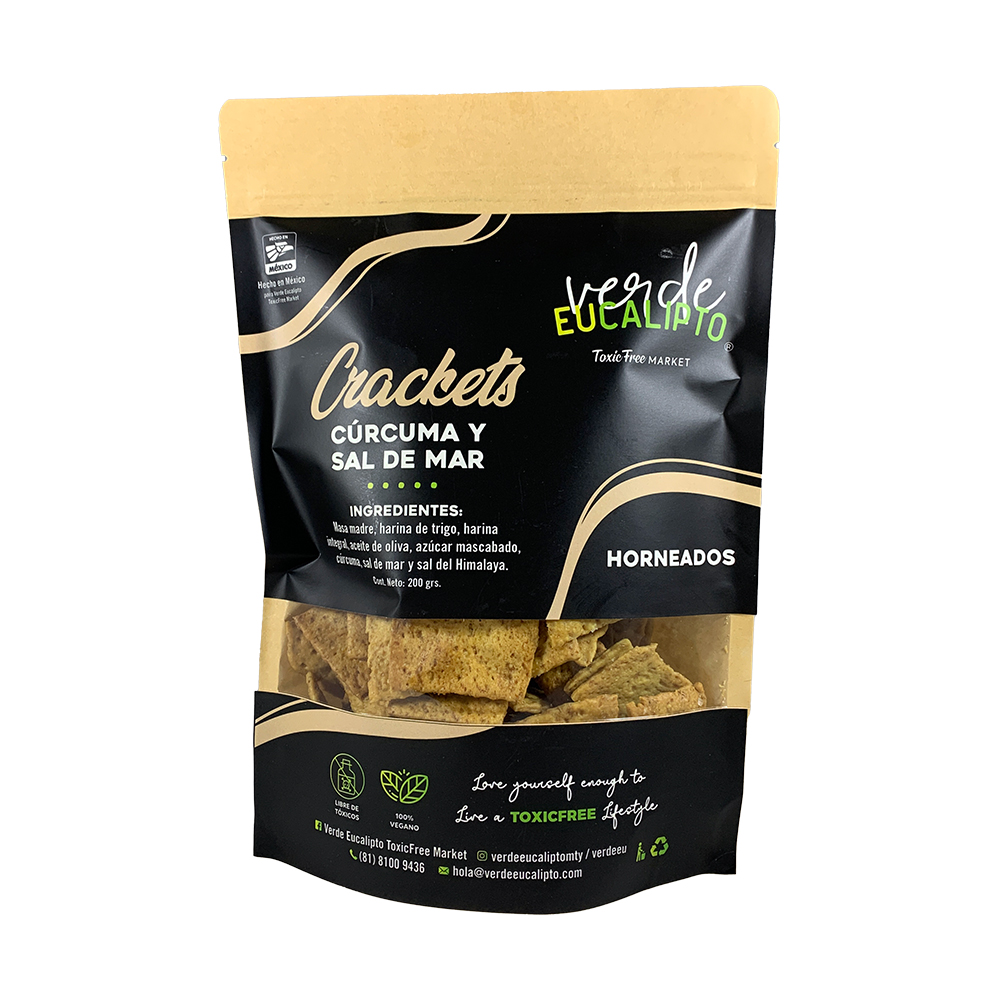 CRACKERS CURCUMA Y SAL DE MAR 200 grs.