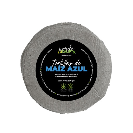 TORTILLAS DE MAÍZ AZUL 500 grs.