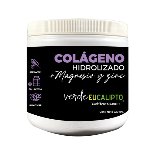 COLAGENO HIDROLIZADO CON MAGNESIO + ZINC 220 grs.