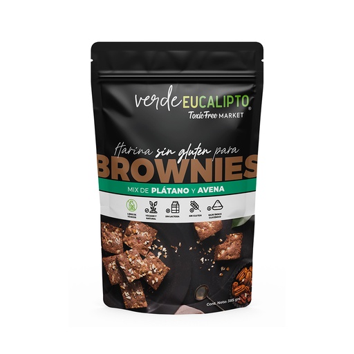 HARINA PARA BROWNIES PLÁTANO MACHO VERDE 385 grs.