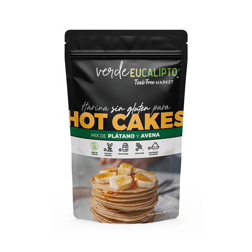 HARINA PARA HOT CAKES PLÁTANO MACHO VERDE 405 grs.