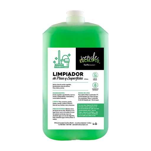 LIMPIADOR DE PISOS Y SUPERFICIES 4 L.